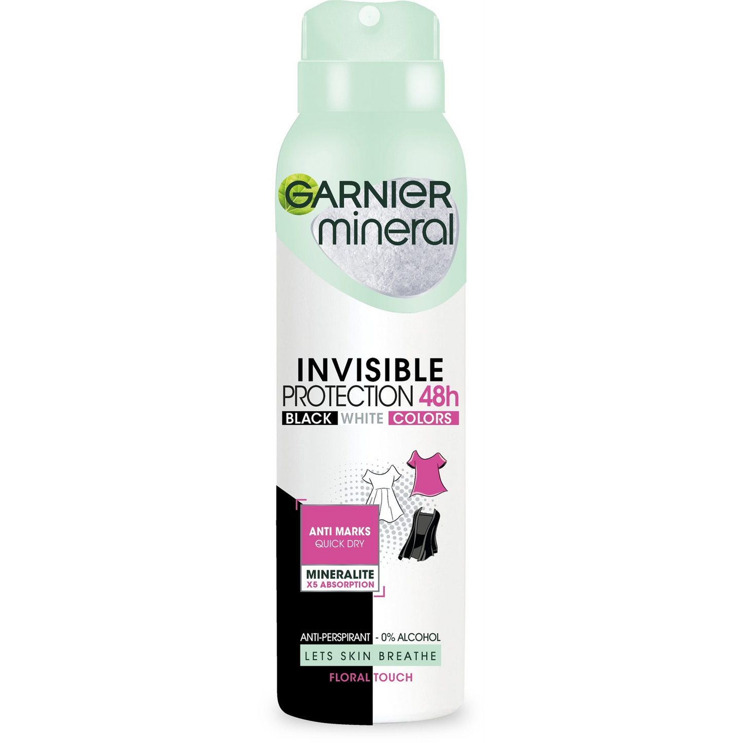 GARNIER Mineral Invisible 48H Spray Anti-transpirant 150 ml
