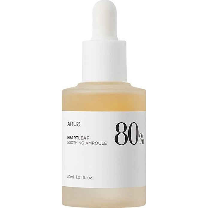 ANUA Heartleaf 80% Soothing Ampoule - Ampoule apaisante à 80% d'extrait de feuille de cœur 30 ml