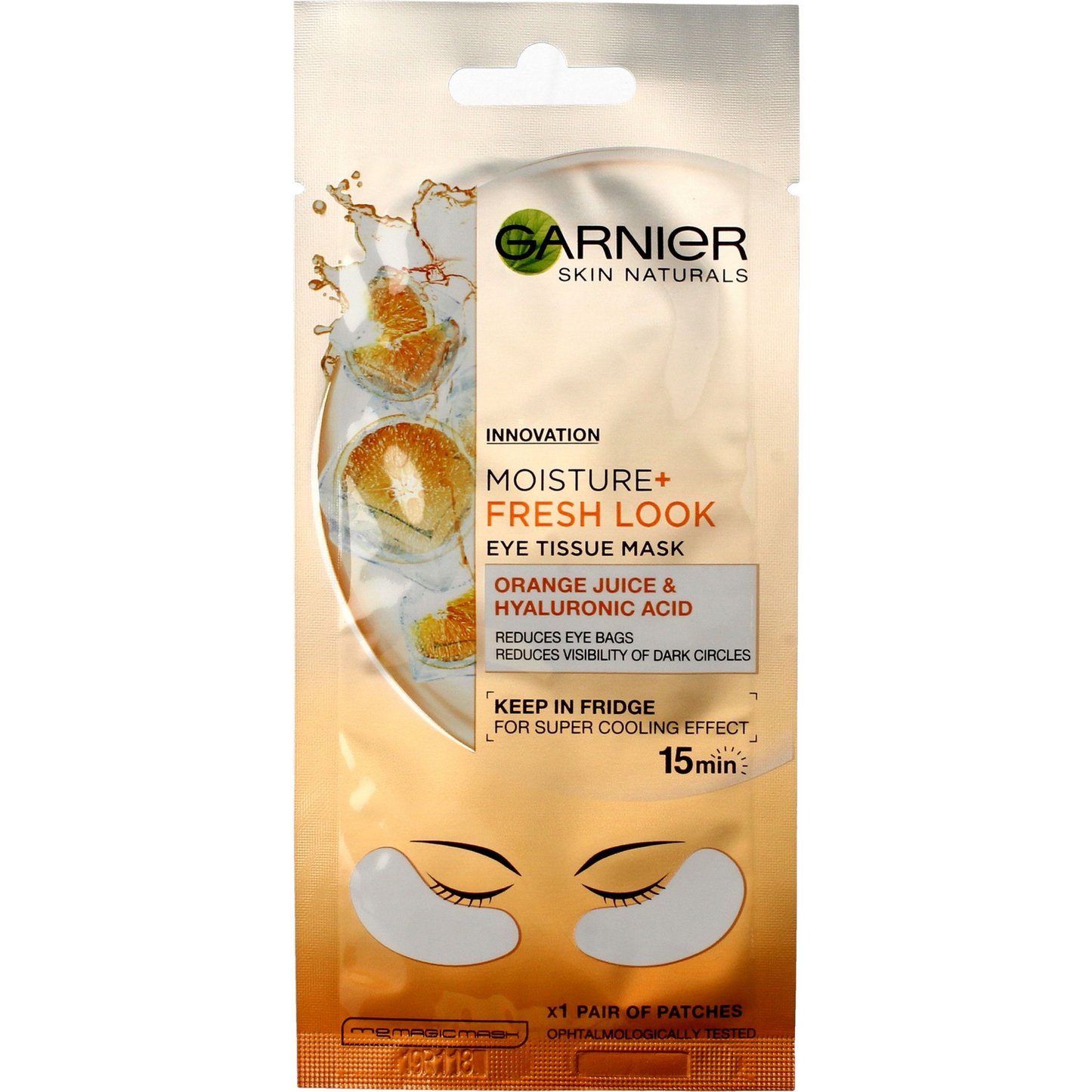 GARNIER Hydra Bomb Masque Yeux Tissu Super Hydratant et Rafraîchissant Anti-Cernes 6 g