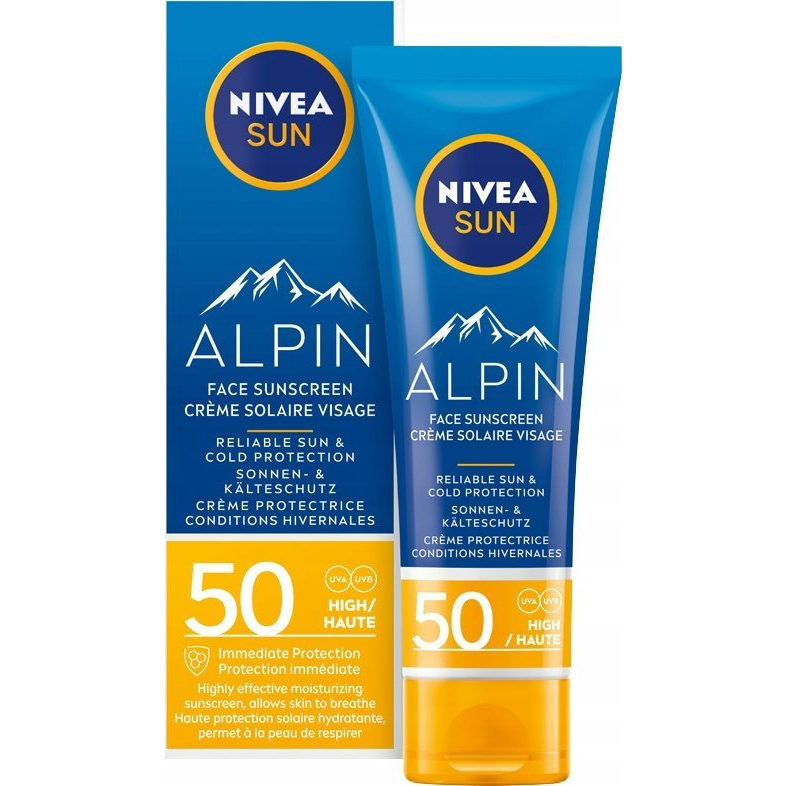 NIVEA SUN Alpin Face Sunscreen SPF 50 50 ml napozókrém - 50 védőfaktoros
