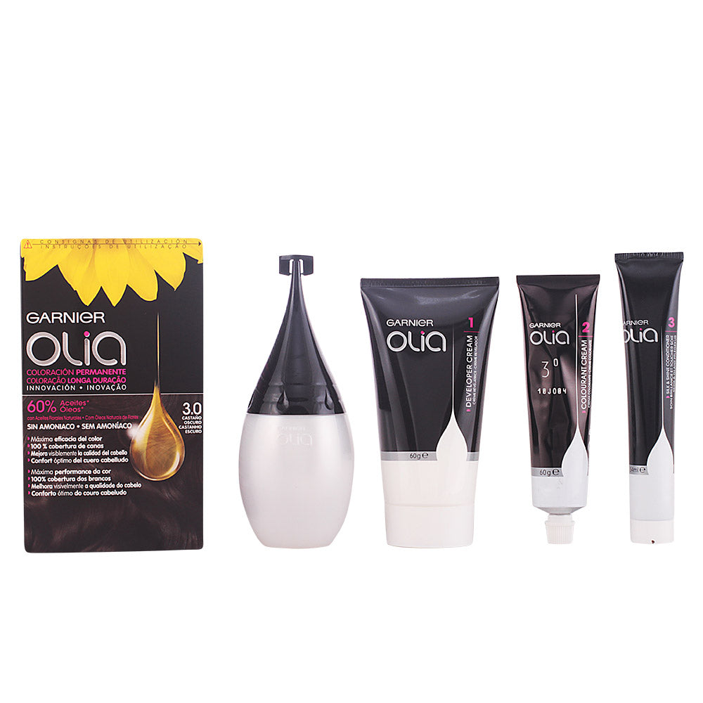 OLIA coloración permanente sin amoniaco #3.0-negro natural 1 u