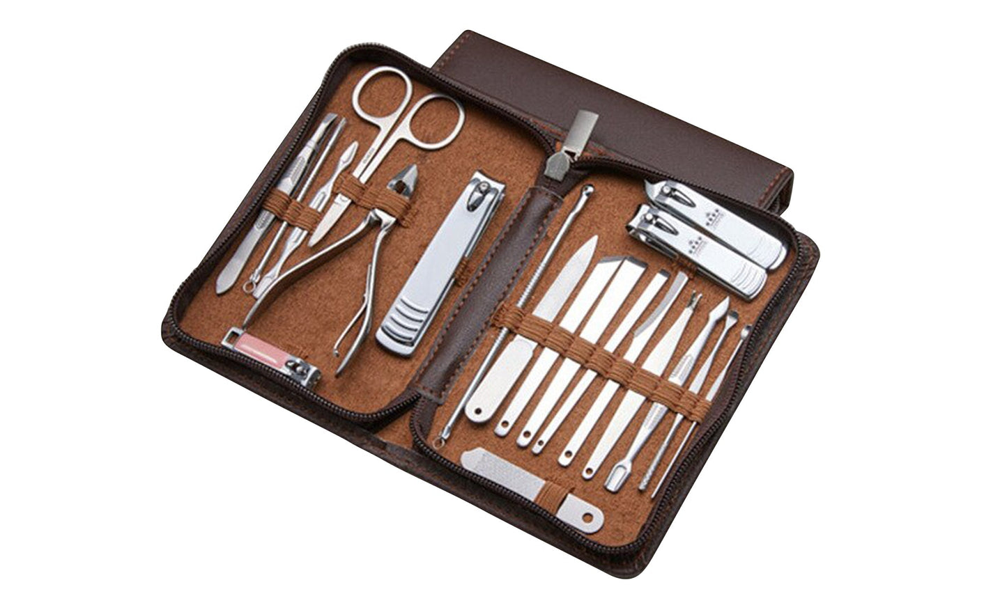 20-Piece Professional Stainless Steel Manicure/Pedicure Kit with