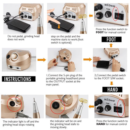 35000RPM Manicure Pedicure Kit Professional