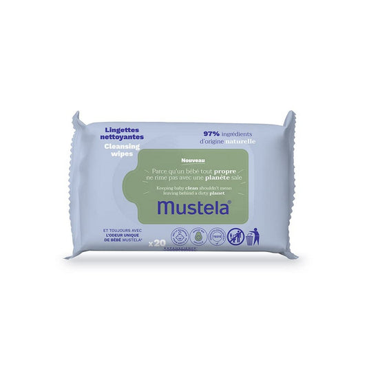 Sterile Cleaning Wipe Sachets (Pack) Mustela (25 Units)