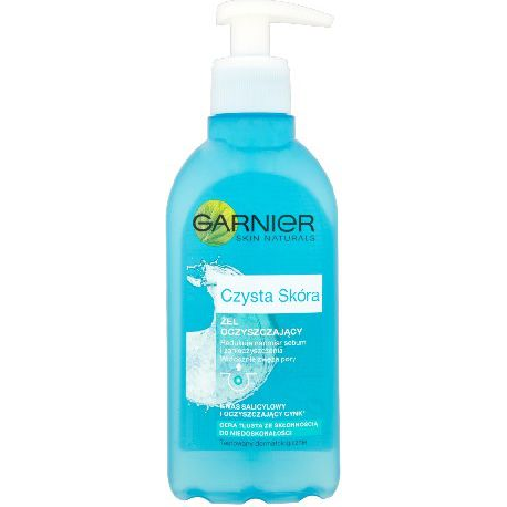 Garnier Skin Naturals Pure arctisztító gél vegyes, zsíros bőrre apróbb bőrhibákkal 200 ml