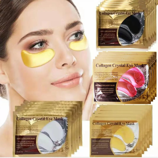 20Pcs=10Pairs Gold Collagen Crystal Eye Mask skincare Eye Patches