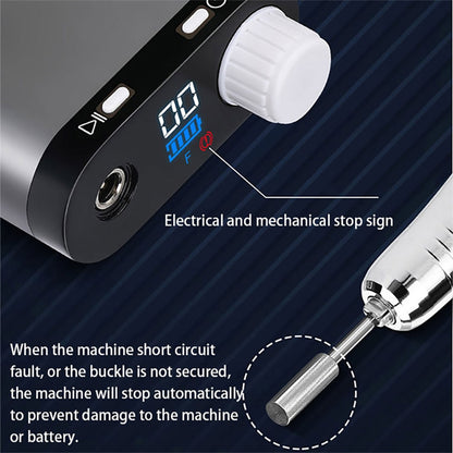 35000RPM Electric Nail Drill Rechargeable USB Nail Manicure Machine