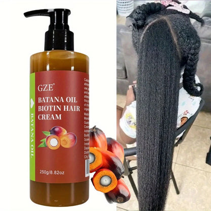 GZE Batana Oil Biotin Hair Cream Strong Hair Anti-Breakage Repair