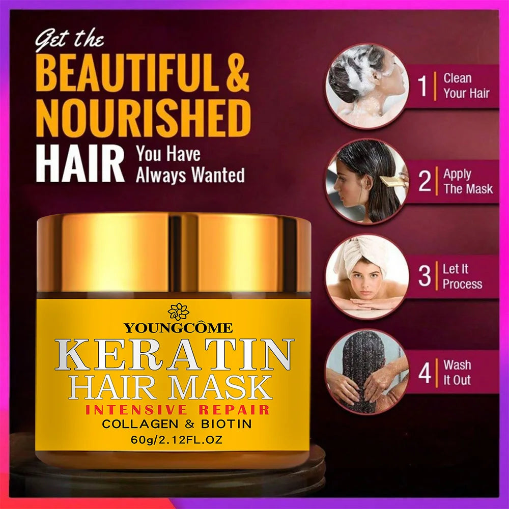 Hair Repairs Hair Mask Biotin Collagen Keratin Treatment Hairs