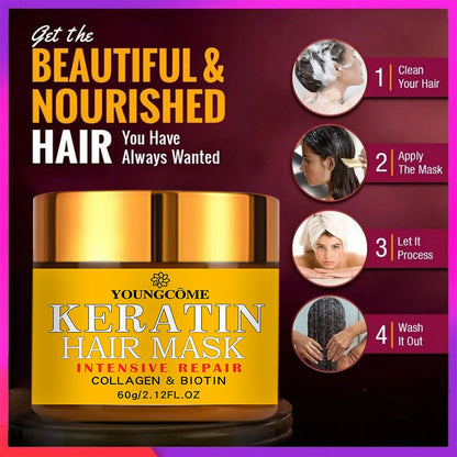 Hair Repairs Hair Mask Biotin Collagen Keratin Treatment Hairs