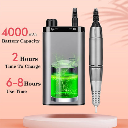 35000RPM Electric Nail Drill Rechargeable USB Nail Manicure Machine