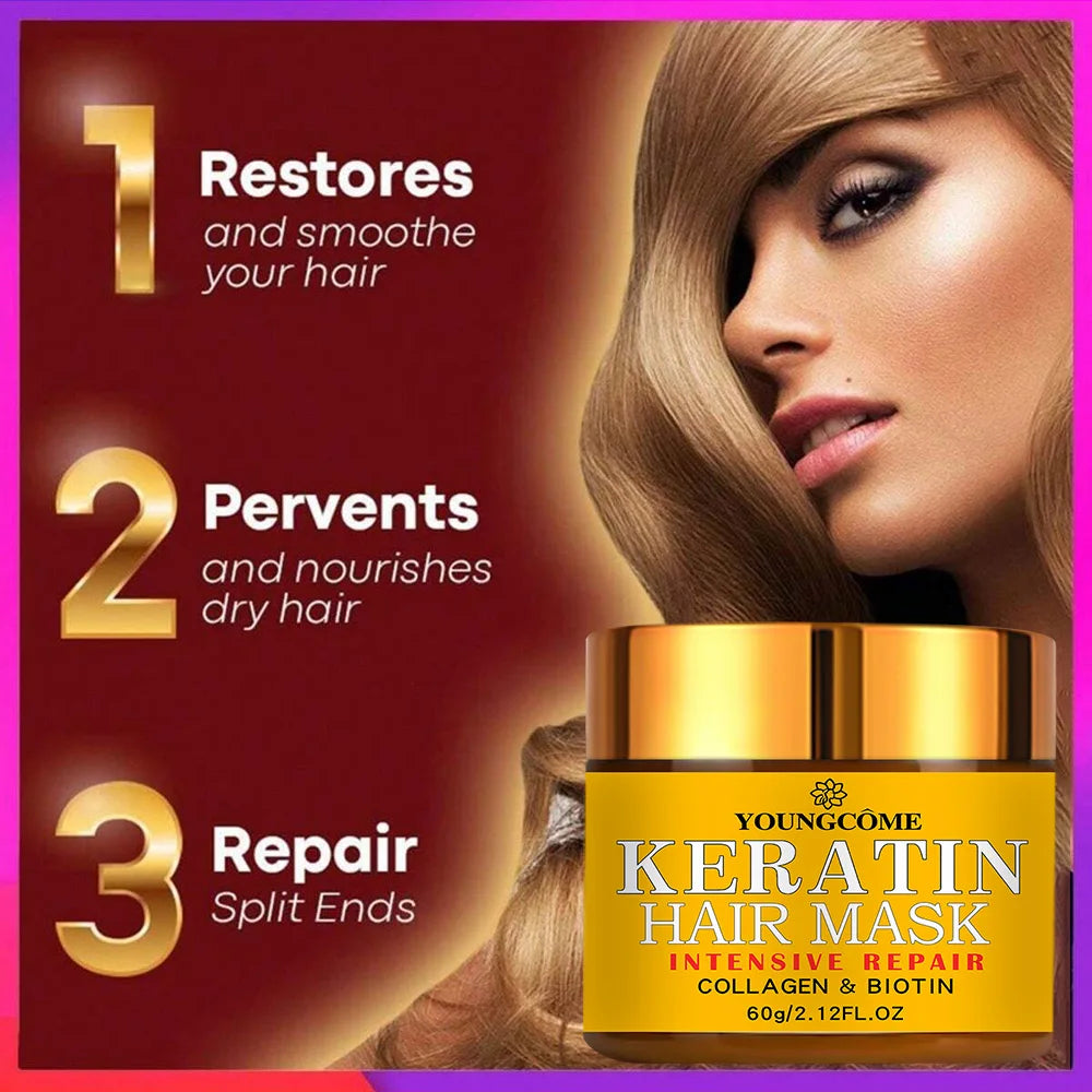 Hair Repairs Hair Mask Biotin Collagen Keratin Treatment Hairs