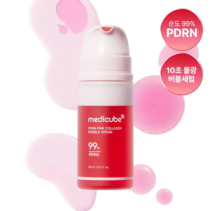 Medicube Sérum Moussant PDRN Collagène Rose + Pinceau Jelly