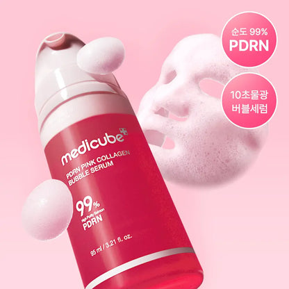 Medicube Sérum Moussant PDRN Collagène Rose + Pinceau Jelly