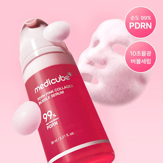 Medicube Sérum Moussant PDRN Collagène Rose + Pinceau Jelly